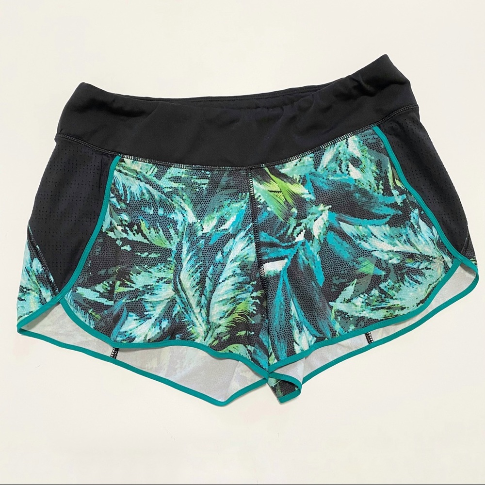 Athleta Black and Green Athletic Shorts